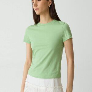 Theory Tiny Tee - Women's Green Short Sleeve Tee - Meadow - L